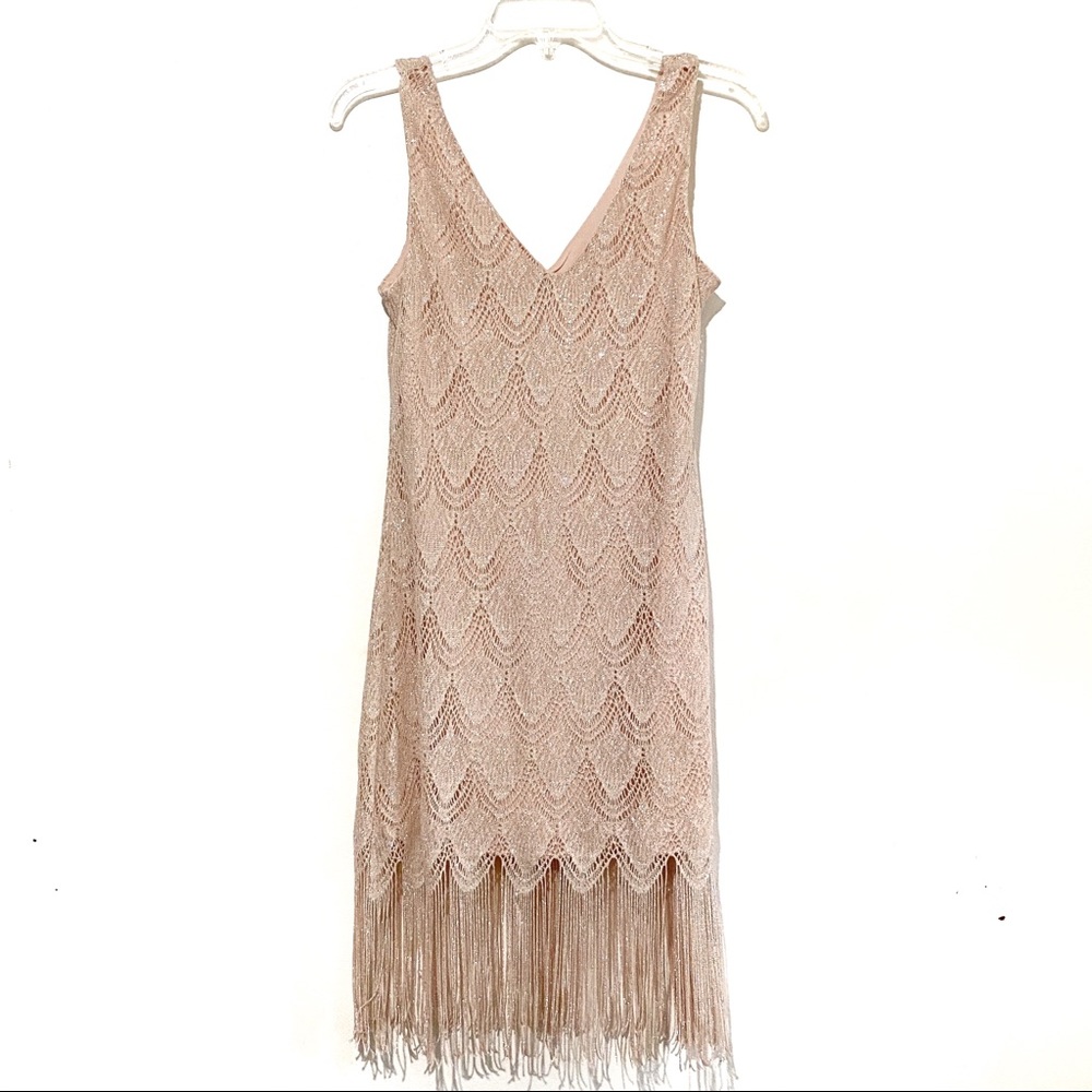 AS U WISH pink/metallic 20’s flapper dress